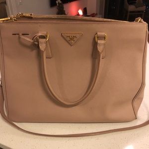 Prada Medium Saffiano Double-Zip in Blush